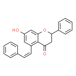 ChemSpider 2D Image | 7-Hydroxy-2-phenyl-5-[(Z)-2-phenylvinyl]-2,3-dihydro-4H-chromen-4-one | C23H18O3