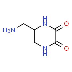 ChemSpider 2D Image | 5-(Aminomethyl)-2,3-piperazinedione | C5H9N3O2