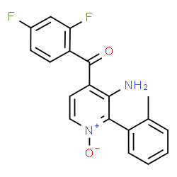 ChemSpider 2D Image | [3-Amino-2-(2-methylphenyl)-1-oxido-4-pyridinyl](2,4-difluorophenyl)methanone | C19H14F2N2O2