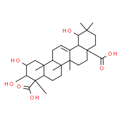 ChemSpider 2D Image | 2,3,19-Trihydroxyolean-12-ene-23,28-dioic acid | C30H46O7