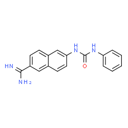 ChemSpider 2D Image | 6-[(Phenylcarbamoyl)amino]-2-naphthalenecarboximidamide | C18H16N4O
