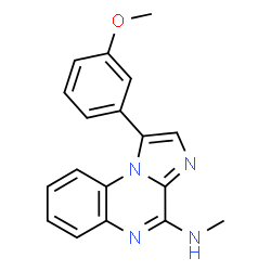 ChemSpider 2D Image | 1-(3-Methoxyphenyl)-N-methylimidazo[1,2-a]quinoxalin-4-amine | C18H16N4O