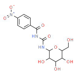 ChemSpider 2D Image | N-[(4-Nitrobenzoyl)carbamoyl]hexopyranosylamine | C14H17N3O9