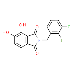 ChemSpider 2D Image | 2-(3-Chloro-2-fluorobenzyl)-4,5-dihydroxy-1H-isoindole-1,3(2H)-dione | C15H9ClFNO4