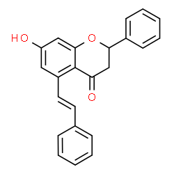ChemSpider 2D Image | 7-Hydroxy-2-phenyl-5-[(E)-2-phenylvinyl]-2,3-dihydro-4H-chromen-4-one | C23H18O3