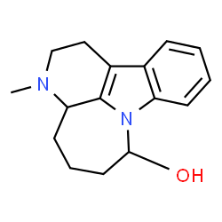 ChemSpider 2D Image | 3-Methyl-1,2,3,3a,4,5,6,7-octahydro-3,7a-diazacyclohepta[1,2,3-jk]fluoren-7-ol | C16H20N2O
