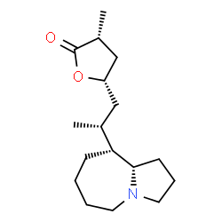 ChemSpider 2D Image | (3R,5S)-3-Methyl-5-{(2R)-2-[(9R,9aS)-octahydro-1H-pyrrolo[1,2-a]azepin-9-yl]propyl}dihydro-2(3H)-furanone | C17H29NO2