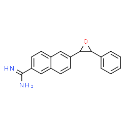 ChemSpider 2D Image | 6-(3-Phenyl-2-oxiranyl)-2-naphthalenecarboximidamide | C19H16N2O
