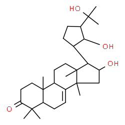 ChemSpider 2D Image | 16,21,25-Trihydroxy-21,24-cyclolanost-7-en-3-one | C30H48O4