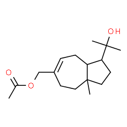 ChemSpider 2D Image | [1-(2-Hydroxy-2-propanyl)-3a-methyl-1,2,3,3a,4,5,8,8a-octahydro-6-azulenyl]methyl acetate | C17H28O3