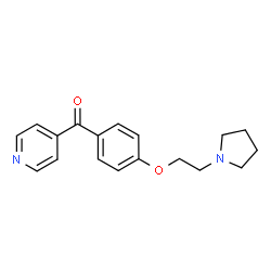 ChemSpider 2D Image | 4-Pyridinyl{4-[2-(1-pyrrolidinyl)ethoxy]phenyl}methanone | C18H20N2O2