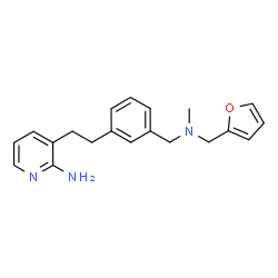 ChemSpider 2D Image | 3-[2-(3-{[(2-Furylmethyl)(methyl)amino]methyl}phenyl)ethyl]-2-pyridinamine | C20H23N3O
