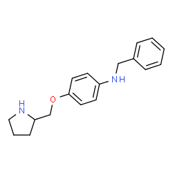 ChemSpider 2D Image | N-Benzyl-4-(2-pyrrolidinylmethoxy)aniline | C18H22N2O