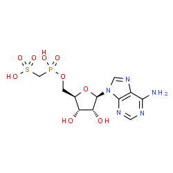 ChemSpider 2D Image | 5'-O-[Hydroxy(sulfomethyl)phosphoryl]adenosine | C11H16N5O9PS