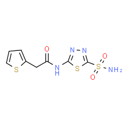 ChemSpider 2D Image | N-(5-Sulfamoyl-1,3,4-thiadiazol-2-yl)-2-(2-thienyl)acetamide | C8H8N4O3S3