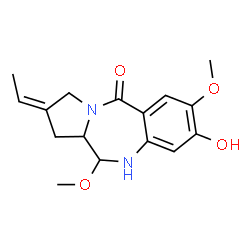 ChemSpider 2D Image | (2Z)-2-Ethylidene-8-hydroxy-7,11-dimethoxy-1,2,3,10,11,11a-hexahydro-5H-pyrrolo[2,1-c][1,4]benzodiazepin-5-one | C16H20N2O4