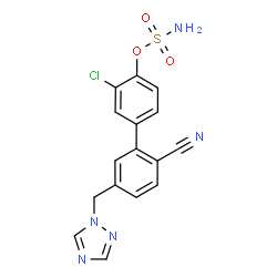 ChemSpider 2D Image | 3-Chloro-2'-cyano-5'-(1H-1,2,4-triazol-1-ylmethyl)-4-biphenylyl sulfamate | C16H12ClN5O3S