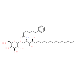 ChemSpider 2D Image | N-[(2S,3R,4S)-1-(alpha-D-Galactopyranosyloxy)-3,4-dihydroxy-2-octadecanyl]-6-phenylhexanamide | C36H63NO9