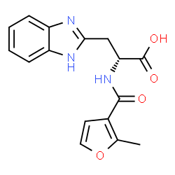ChemSpider 2D Image | 3-(1H-Benzimidazol-2-yl)-N-(2-methyl-3-furoyl)-D-alanine | C16H15N3O4