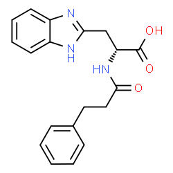 ChemSpider 2D Image | 3-(1H-Benzimidazol-2-yl)-N-(3-phenylpropanoyl)-D-alanine | C19H19N3O3
