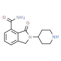 ChemSpider 2D Image | 3-Oxo-2-(4-piperidinyl)-4-isoindolinecarboxamide | C14H17N3O2