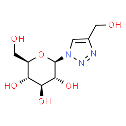 ChemSpider 2D Image | 1-beta-D-glucopyranosyl-4-(hydroxymethyl)-1H-1,2,3-triazole | C9H15N3O6