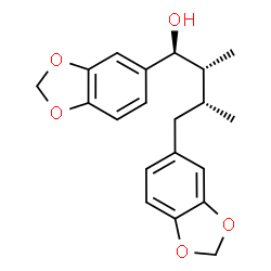 ChemSpider 2D Image | (1S,2R,3R)-1,4-Bis(1,3-benzodioxol-5-yl)-2,3-dimethyl-1-butanol | C20H22O5