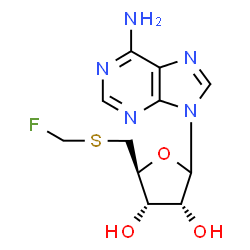 ChemSpider 2D Image | 9-[5-S-(Fluoromethyl)-5-thio-D-ribofuranosyl]-9H-purin-6-amine | C11H14FN5O3S