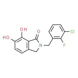 ChemSpider 2D Image | 2-(3-Chloro-2-fluorobenzyl)-6,7-dihydroxy-1-isoindolinone | C15H11ClFNO3