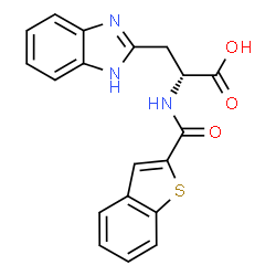 ChemSpider 2D Image | 3-(1H-Benzimidazol-2-yl)-N-(1-benzothiophen-2-ylcarbonyl)-D-alanine | C19H15N3O3S