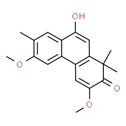ChemSpider 2D Image | 9-Hydroxy-3,6-dimethoxy-1,1,7-trimethyl-2(1H)-phenanthrenone | C19H20O4