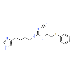 ChemSpider 2D Image | 1-Cyano-2-[4-(1H-imidazol-4-yl)butyl]-3-[2-(phenylsulfanyl)ethyl]guanidine | C17H22N6S