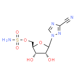 ChemSpider 2D Image | 1-(5-O-Sulfamoyl-D-ribofuranosyl)-1H-1,2,4-triazole-3-carbonitrile | C8H11N5O6S