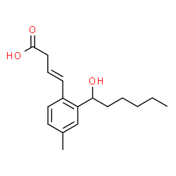 ChemSpider 2D Image | (3E)-4-[2-(1-Hydroxyhexyl)-4-methylphenyl]-3-butenoic acid | C17H24O3