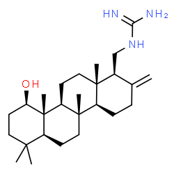 ChemSpider 2D Image | 1-{[(1S,4aS,4bS,6aS,10R,10aS,10bS,12aS)-10-Hydroxy-4b,7,7,10a,12a-pentamethyl-2-methyleneoctadecahydro-1-chrysenyl]methyl}guanidine | C26H45N3O