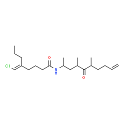 ChemSpider 2D Image | (5E)-5-(Chloromethylene)-N-(4,6-dimethyl-5-oxo-9-decen-2-yl)octanamide | C21H36ClNO2