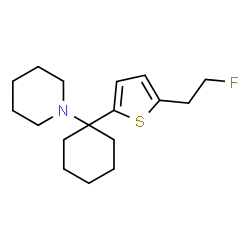 ChemSpider 2D Image | 1-{1-[5-(2-Fluoroethyl)-2-thienyl]cyclohexyl}piperidine | C17H26FNS
