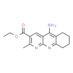 ChemSpider 2D Image | Ethyl 5-amino-2-methyl-6,7,8,9-tetrahydrobenzo[b][1,8]naphthyridine-3-carboxylate | C16H19N3O2