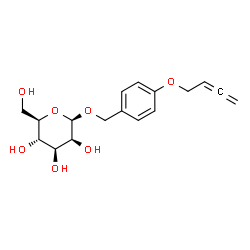 ChemSpider 2D Image | 4-(2,3-Butadien-1-yloxy)benzyl beta-D-mannopyranoside | C17H22O7