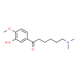 ChemSpider 2D Image | 6-(Dimethylamino)-1-(3-hydroxy-4-methoxyphenyl)-1-hexanone | C15H23NO3