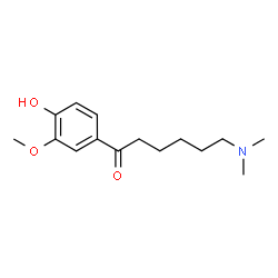 ChemSpider 2D Image | 6-(Dimethylamino)-1-(4-hydroxy-3-methoxyphenyl)-1-hexanone | C15H23NO3
