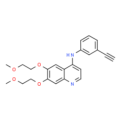 ChemSpider 2D Image | N-(3-Ethynylphenyl)-6,7-bis(2-methoxyethoxy)-4-quinolinamine | C23H24N2O4