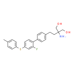 ChemSpider 2D Image | 2-Amino-2-(2-{2'-fluoro-4'-[(4-methylphenyl)sulfanyl]-4-biphenylyl}ethyl)-1,3-propanediol | C24H26FNO2S