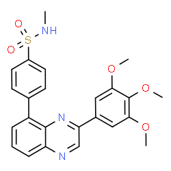 ChemSpider 2D Image | N-Methyl-4-[3-(3,4,5-trimethoxyphenyl)-5-quinoxalinyl]benzenesulfonamide | C24H23N3O5S