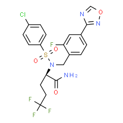 ChemSpider 2D Image | Avagacestat | C20H17ClF4N4O4S