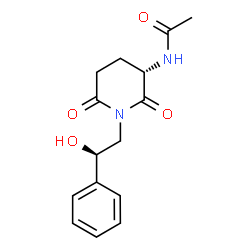 ChemSpider 2D Image | N-{(3S)-1-[(2R)-2-Hydroxy-2-phenylethyl]-2,6-dioxo-3-piperidinyl}acetamide | C15H18N2O4