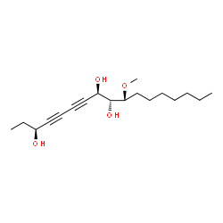 ChemSpider 2D Image | (3S,8R,9R,10R)-10-Methoxy-4,6-heptadecadiyne-3,8,9-triol | C18H30O4
