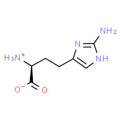 ChemSpider 2D Image | (2S)-4-(2-Amino-1H-imidazol-4-yl)-2-ammoniobutanoate | C7H12N4O2