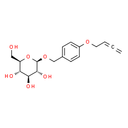 ChemSpider 2D Image | 4-(2,3-Butadien-1-yloxy)benzyl beta-D-glucopyranoside | C17H22O7