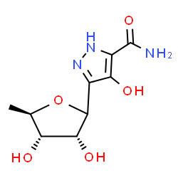 ChemSpider 2D Image | (1xi)-1,4-Anhydro-1-(5-carbamoyl-4-hydroxy-1H-pyrazol-3-yl)-5-deoxy-D-ribitol | C9H13N3O5